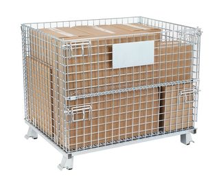 Stackable Warehouse Wire Container Storage Cages Material Handling