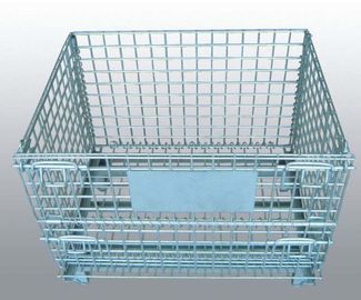Heavy Duty Wire Mesh Container Provide Casters Dividers Easy To Operate
