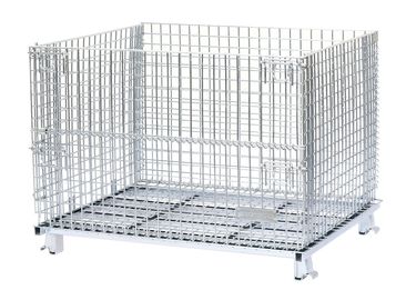 Supermarket Griding  Wire Mesh Container Customized Color And Sizes