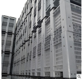 Ventilated  Folding Plastic Pallet Boxes  Recyclable Square Plastic Crates