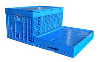 Hard Folding Plastic Storage Crate / Ventilated Eggs Square Plastic Crates