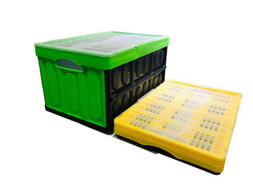 Square Stackable Box Plastic Storage Crate Collapsible Toys Organizer No Maintenance