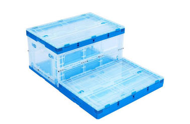 Clear Plastic Storage Crate Folding Household Storage Box Eco - Friendly