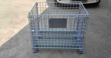 Mobile Steel Mesh Containers Stillage Collapsible Metal Mesh Containers