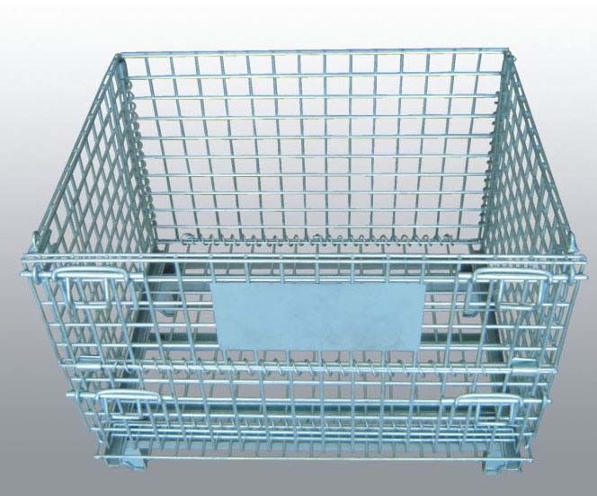 Heavy Duty Wire Mesh Container Provide Casters Dividers Easy To Operate