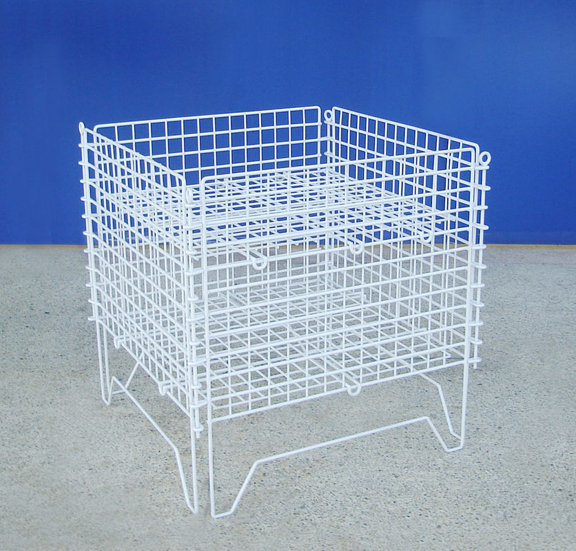 Supermarket 	Industrial Wire Container Detachable Wire Mesh Stillage