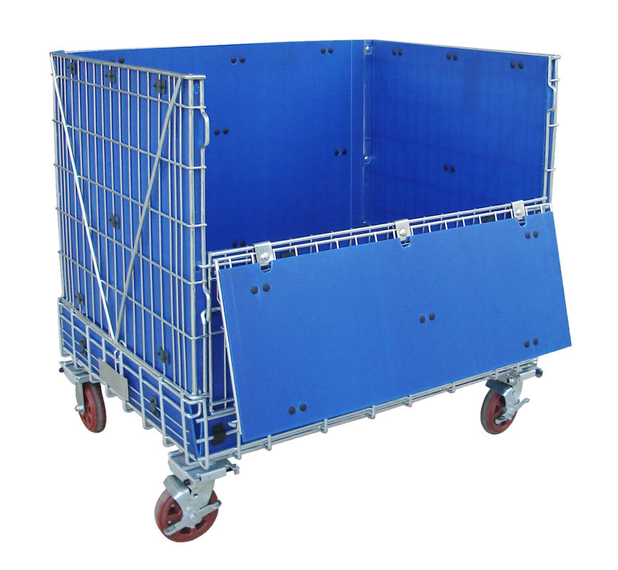 Hollow Plate Wire Mesh Storage Containers Collapsible Wire Container